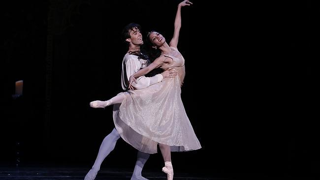 Connor Walsh and Karina Gonzalez as Romeo and Juliet in the Australian Ballet/Houston Ballet production in Melbourne. Picture: Jeff Busby