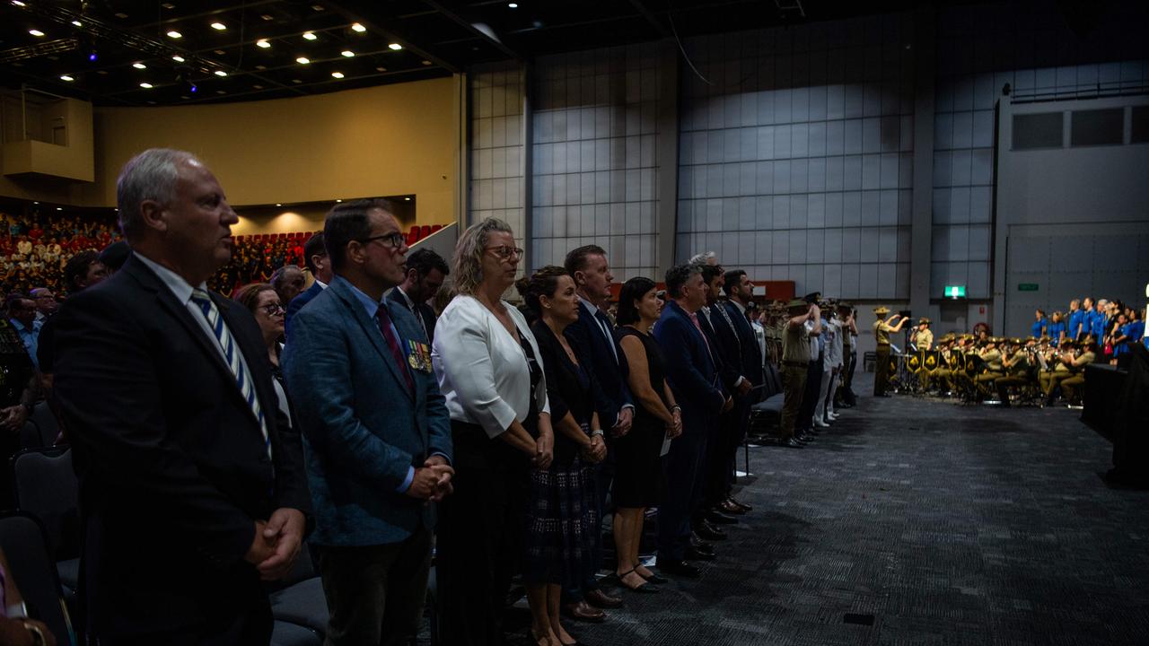 The Top End community gathered at the Darwin Convention Centre to commemorate the Bombing of Darwin. Picture: Pema Tamang Pakhrin