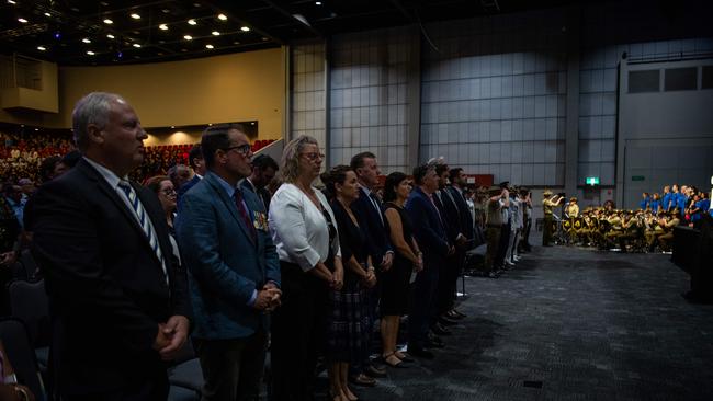 The Top End community gathered at the Darwin Convention Centre to commemorate the Bombing of Darwin. Picture: Pema Tamang Pakhrin