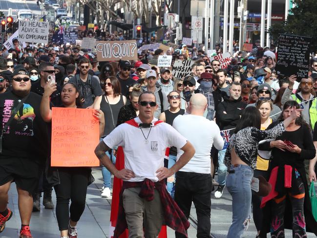 More than 1000 people joined the rally. Picture: David Crosling