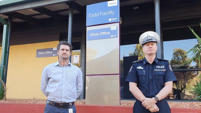 Dr Samuel Goodwin and Superintendent Jody Nobbs at the Todd Facility at Alice Springs.