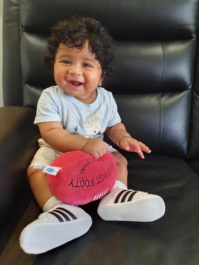 Isak John, 6 months, has a beautiful smile. Picture: Soumya
