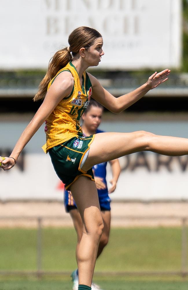 Ciaralii Parnell playing for St Mary's in the 2024-25 NTFL season. Picture: Jack Riddiford / AFLNT Media