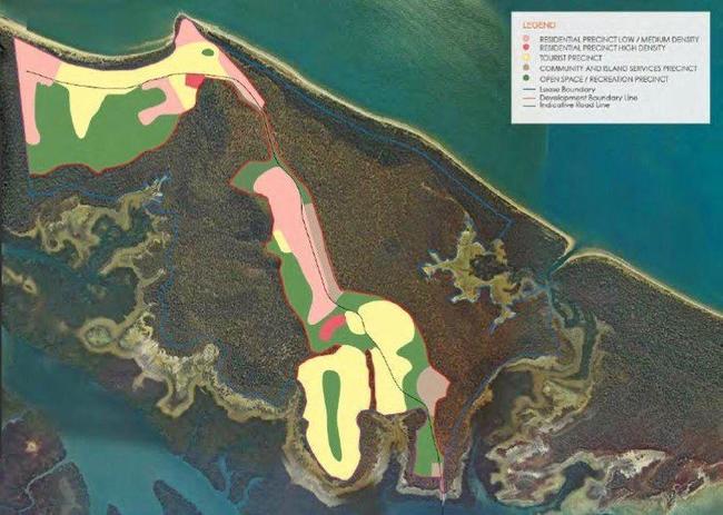 Precinct Plan and Master Plan for the Hummock Hill Island Resort. Picture: Tegan Annett