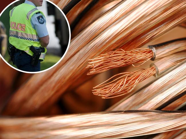 Police are on the hunt for brazen thieves who stole hundreds of metres of copper wire from underground near a busy regional road.