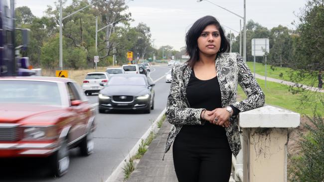 Charishma Kaliyanda said road safety was a major problem. Picture: Ian Svegovic