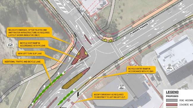 Concept design for Cook Court intersection fix in North Lakes.