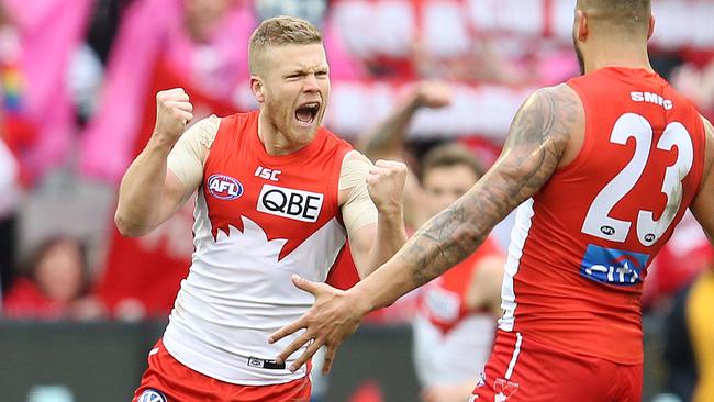 Dan Hannebery returned from injury against the Demons on Sunday. Picture: Michael Klein