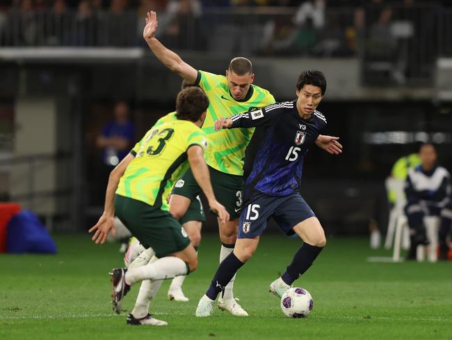 Daichi Kamada controls the ball for Japan. Picture: Getty Images