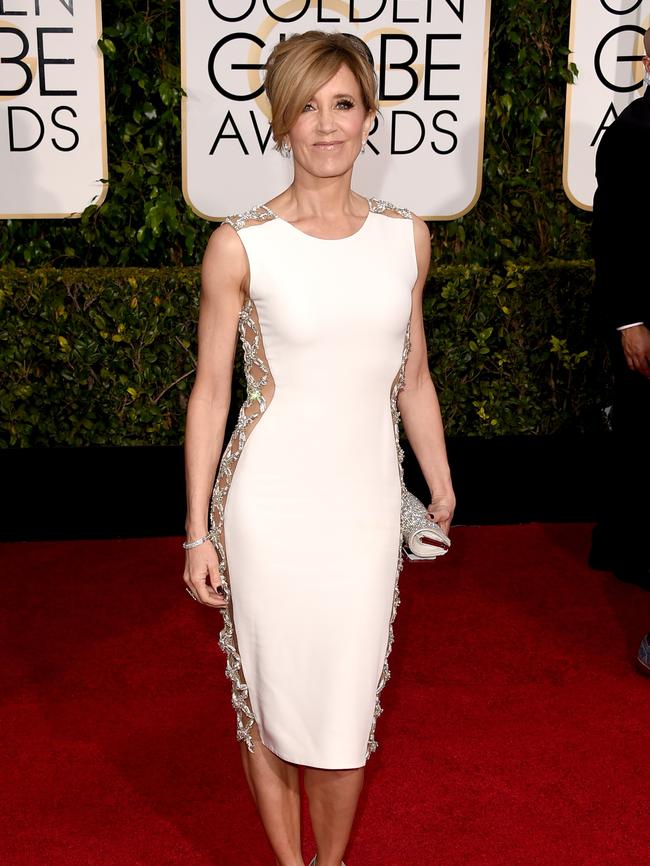 Felicity Huffman attends the 72nd Annual Golden Globe Awards.