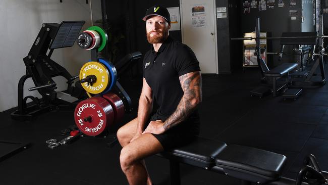 Matt Cowling from Evolve Fitness is encouraging Territorians to get back into shape after overindulging over Christmas. Picture: Katrina Bridgeford