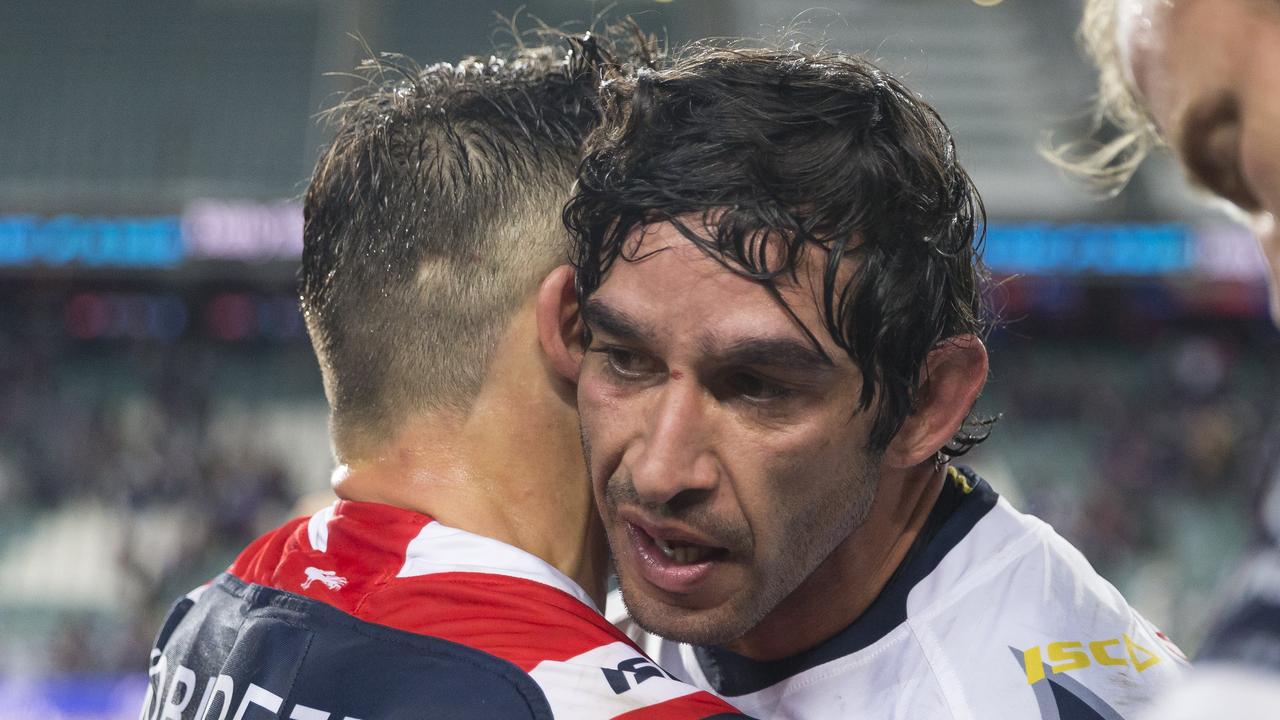 Johnathan Thurston was given a touching tribute by the Roosters.