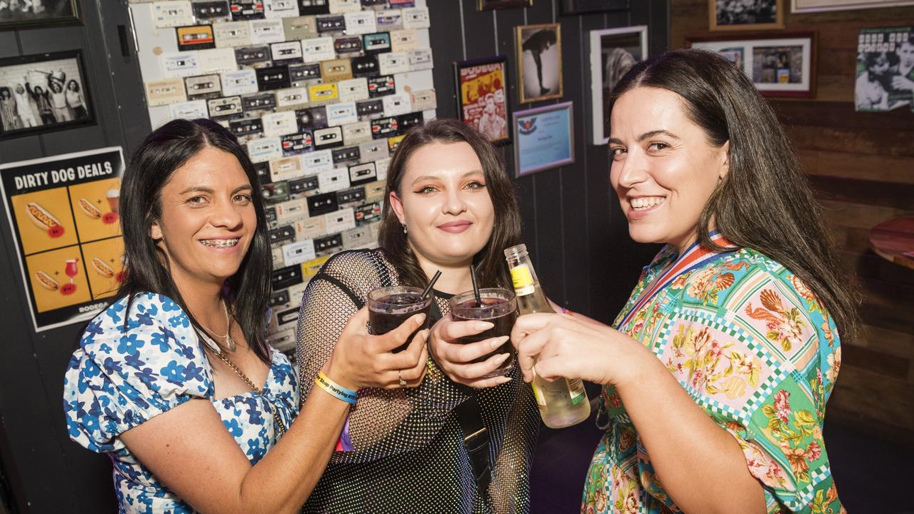 On New Year's Eve at Bodega are (from left) Sam Anderson, Emily Greentree and Abbey Stewart, Sunday, December 31, 2023. Picture: Kevin Farmer