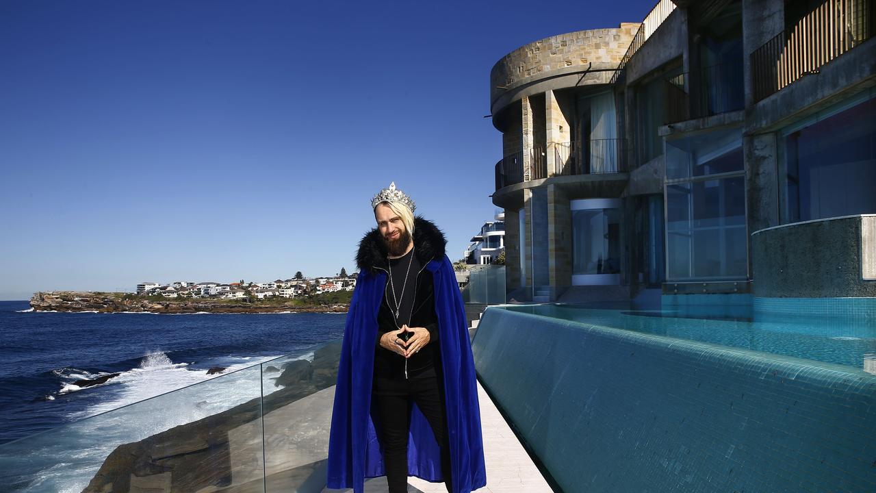 Finder.com.au founder Fred Schebesta in his "Crypto Castle" at South Coogee. Picture: John Appleyard