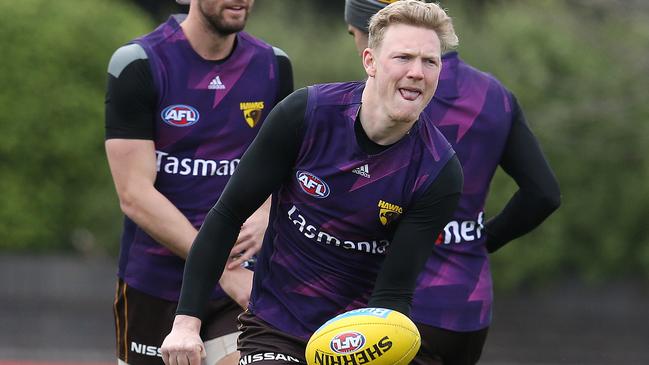 James Sicily at Hawthorn training. Picture: Michael Klein