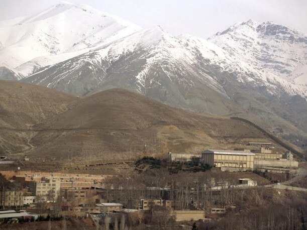 Freezing cold ... an exterior view of Evin Prison.