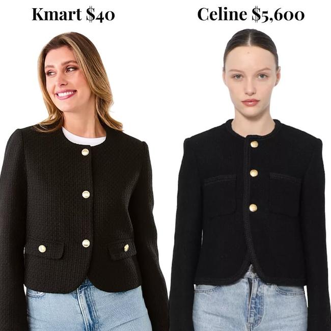 Shoppers are going nuts over a Kmart jacket they say is a perfect replica of one from a luxury French fashion house. Instagram