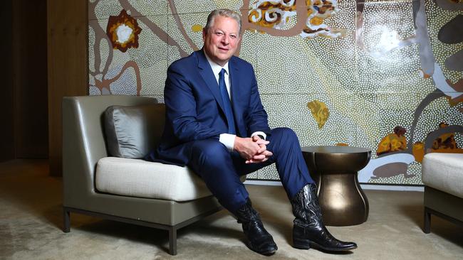 Al Gore in Sydney yesterday to promote his documentary. Picture: Britta Campion