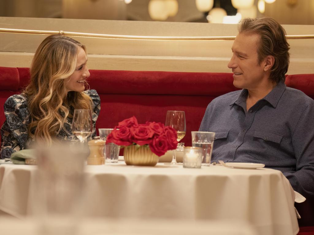 After a much-hyped reunion, Carrie and Aidan are back together. Picture: Binge/HBO Max