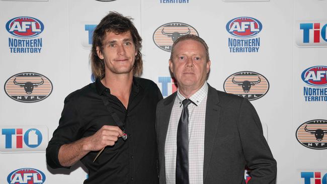 Thomas Harvey won the men's division 2 best and fairest at the 2022-23 NTFL Nichols Medal night. Picture: Pema Tamang Pakhrin