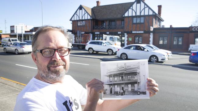 City of Liverpool and District Historical Society president Glen op den Brouw outside of the Collingwood Hotel in 2016.