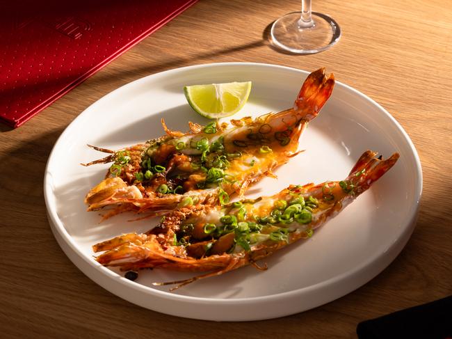 BBQ chilli butter prawns were a standout. Picture: Julian Lallo
