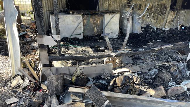 Remnants of the Applethorpe home where the couple has lived for the past six years.