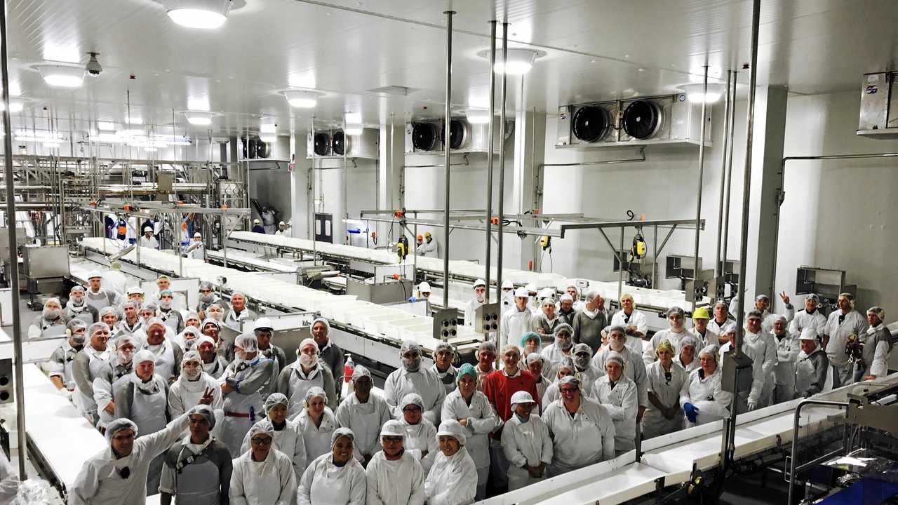 The first day in the new boning room at Swickers Bacon Factory on November 24, 2017. Picture: Contributed