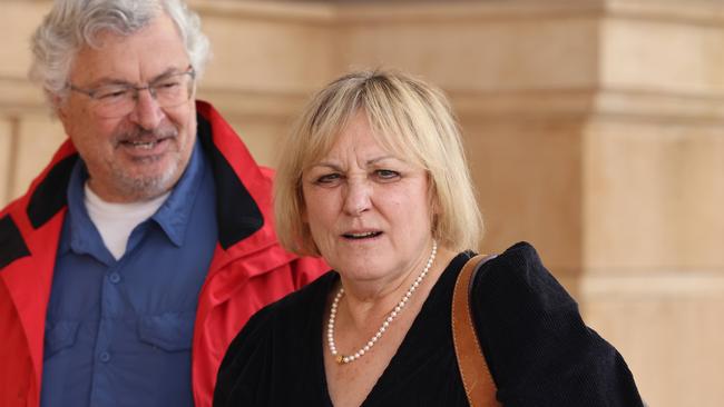 Witness Lesia Iwaniw leaves court after giving evidence in the trial of Lauren Jean Willgoose. Picture: Russell Millard