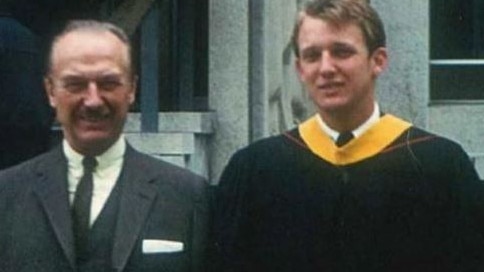 A young Donald Trump with his father, Fred Trump, in the 1960s. Picture: Instagram