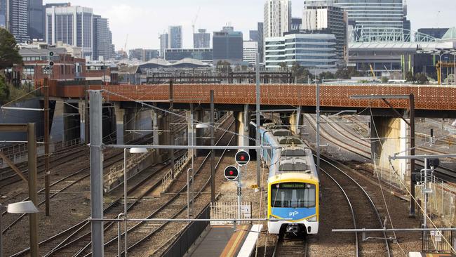 The Melbourne Metro project will build 9km of twin tracks to link South Yarra to Kensington, easing congestion in the City Loop. Picture: Nathan Dyer