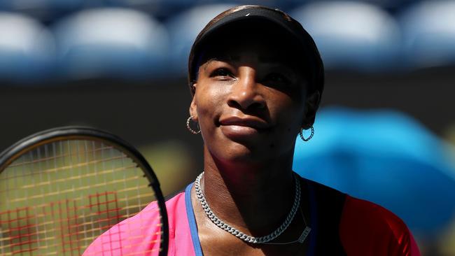 Deadpan Serena Williams was at her brilliant best in the post-match interview. Picture: AFP