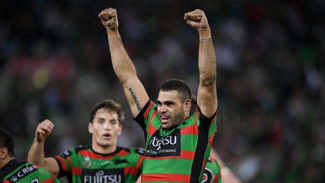 Greg Inglis has lost some of his pace but has picked up his defensive game as he’s got older. Picture: Dan Himbrechts