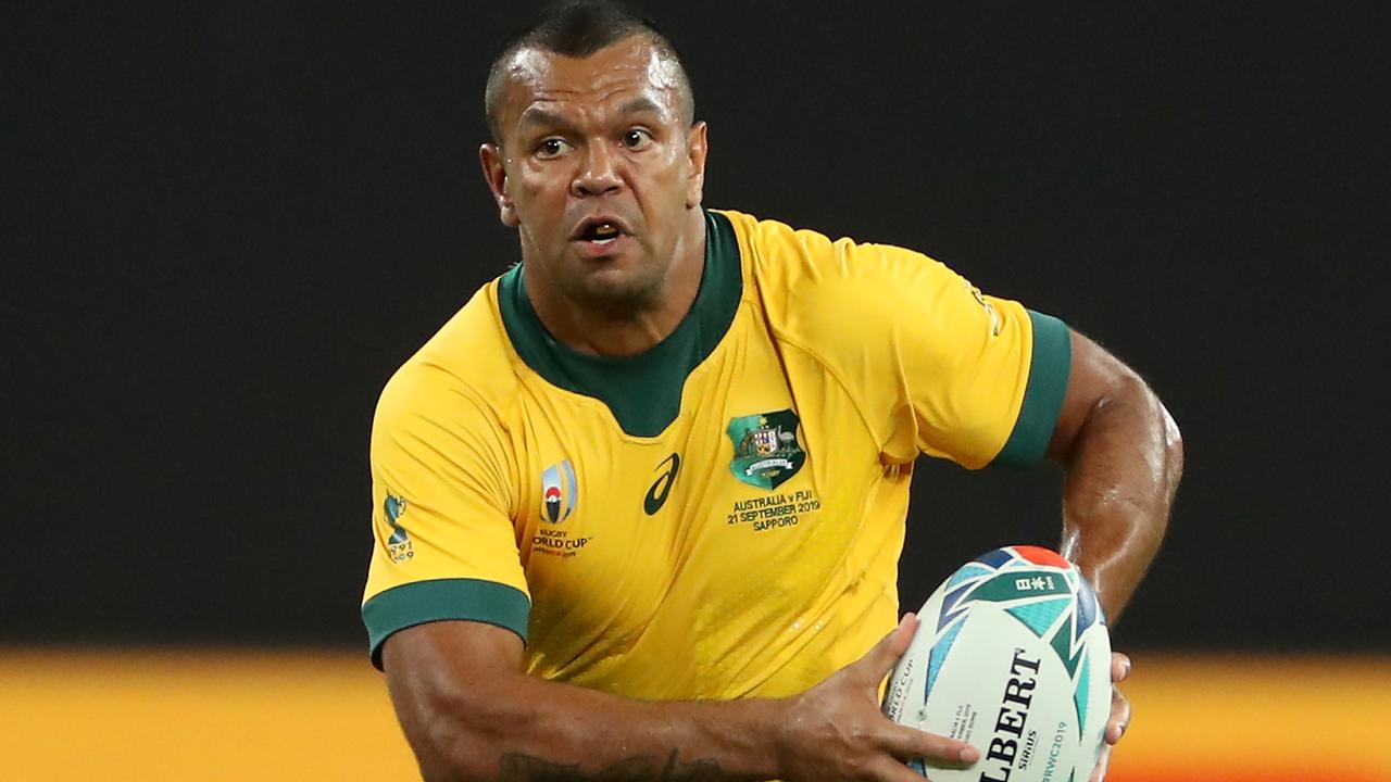Kurtley Beale of Australia runs with the ball during the 2019 Rugby World Cup.