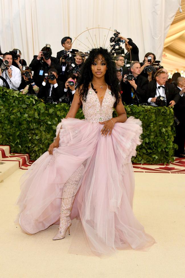SZA wears Versace at the 2018 Met Gala.