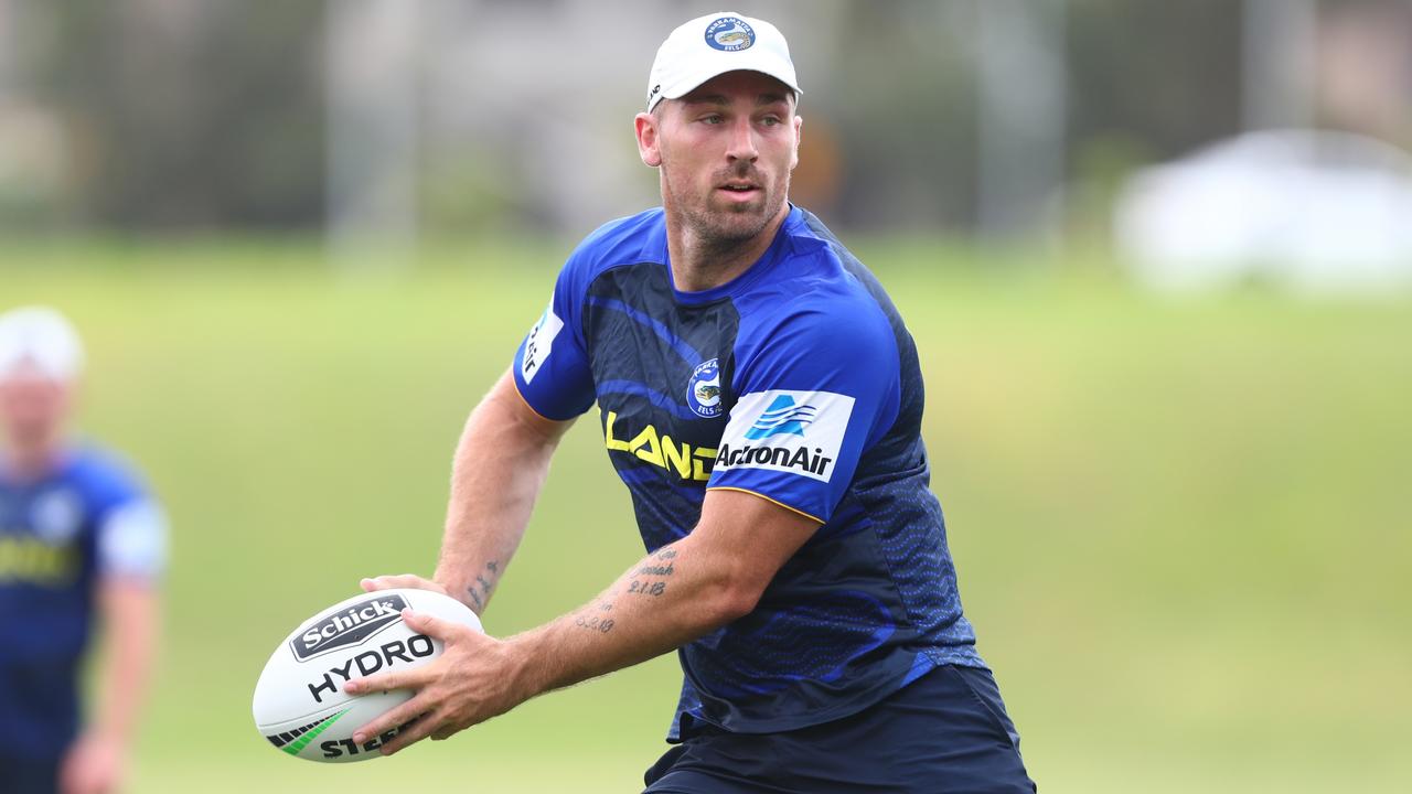 Parramatta recruit Bryce Cartwright at Eels training. Source: Parramatta Eels