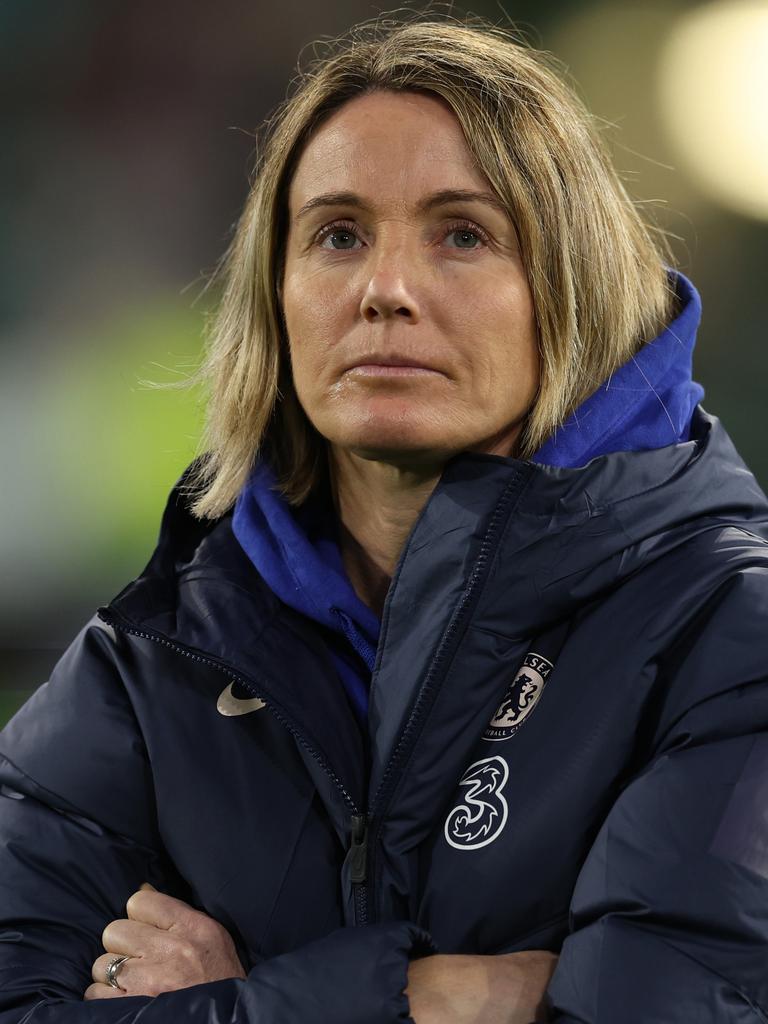 Chelsea manager Sonia Bompastor . (Photo by Ian MacNicol/Getty Images)