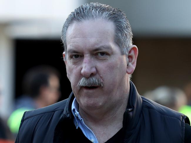 SA Member for Davenport Steve Murray enters the South Australian Liberal party Annual General Meeting at the Adelaide Convention Centre in Adelaide, Saturday, August 17, 2019.  (AAP Image/Kelly Barnes) NO ARCHIVING