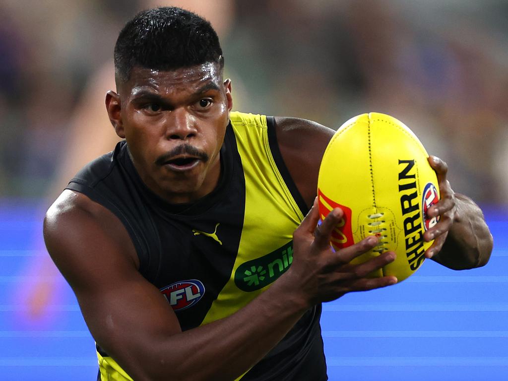 Maurice Rioli Jr hopes his late father would be proud of how his career is tracking. Picture: Getty Images