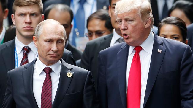 Things aren’t so rosy at the moment between Russian President Vladimir Putin and US President Donald Trump. Picture: Jorge Silva/AFP