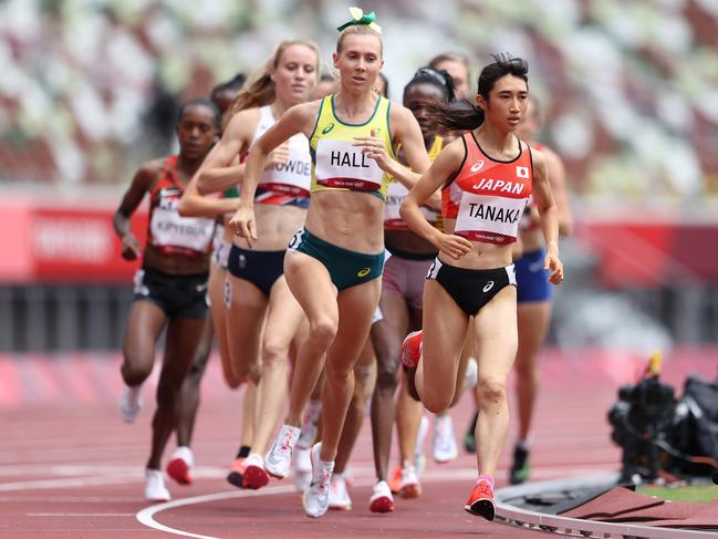 Australia’s Linden Hall in the heats of the 1500m. Picture: Getty Images