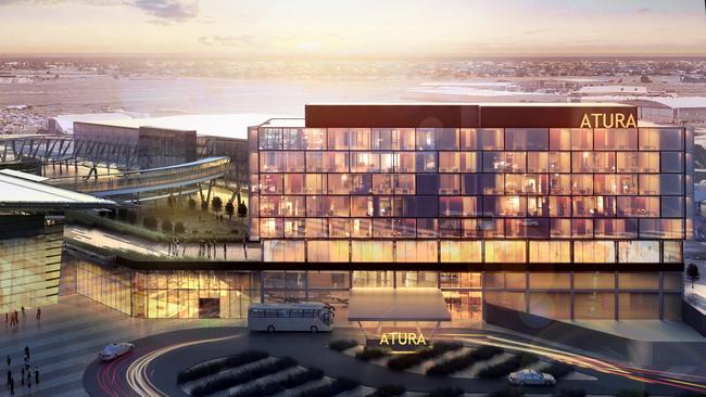 An artist’s impression of the planned Adelaide Airport Hotel.