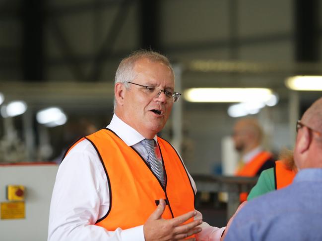 The Labor leader said Prime Minister Scott Morrison was all “smirk and mirrors” on workers’ rights. Picture: NCA NewsWire / Peter Lorimer.