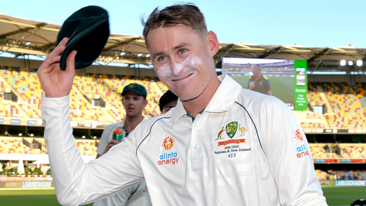 Marnus Labuschagne was named Player of the Test in Brisbane.