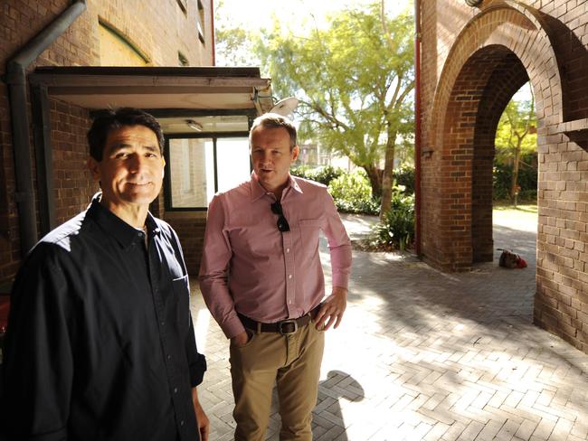 Parramatta MP Geoff Lee and Western Sydney Sydney Business Chamber director David Borger have been pushing for an arts precinct at the Old Kings School.