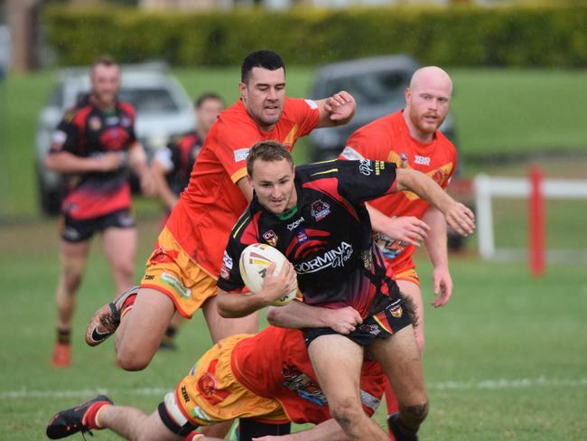 BUSTING THROUGH: The Sawtell Panthers will try and get back in the winners circle this weekend against the South Grafton Rebels.