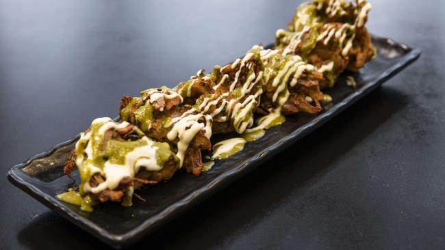 Vegetable bhajis at Curryville in Morningside. Picture: Mark Cranitch.