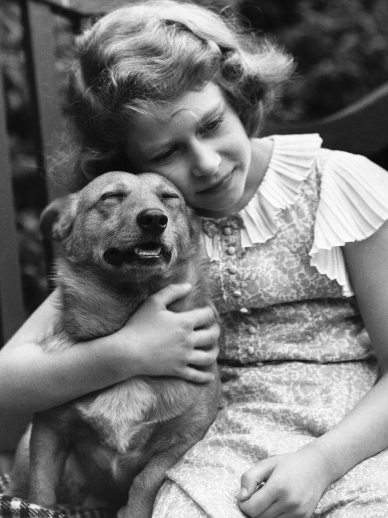 Princess Elizabeth, aged 10, with pet dog. Picture: Corbis via Getty Images