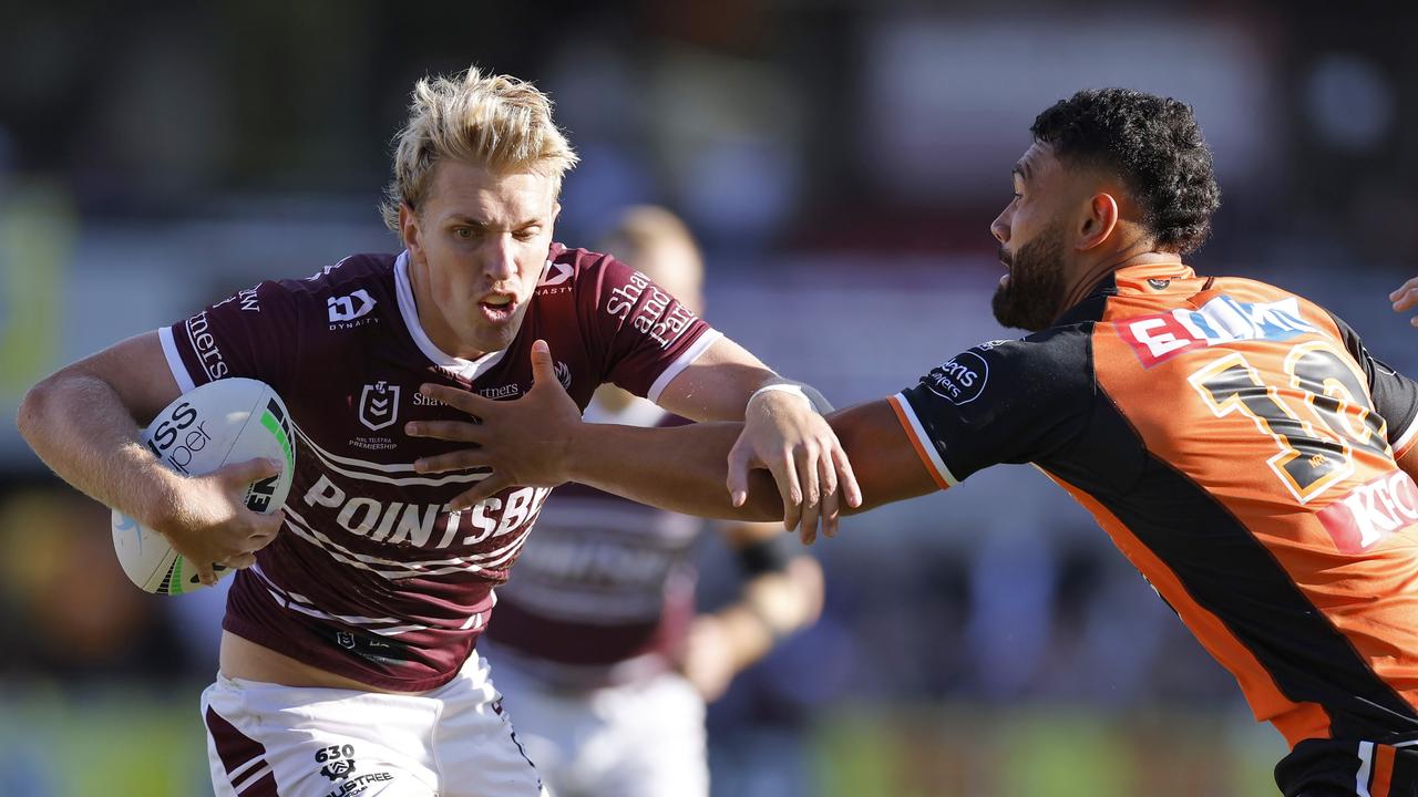 Ben Trbojevic has been named to start at centre for Manly in Round 10, and is set for a significant price rise. Picture: Getty Images.