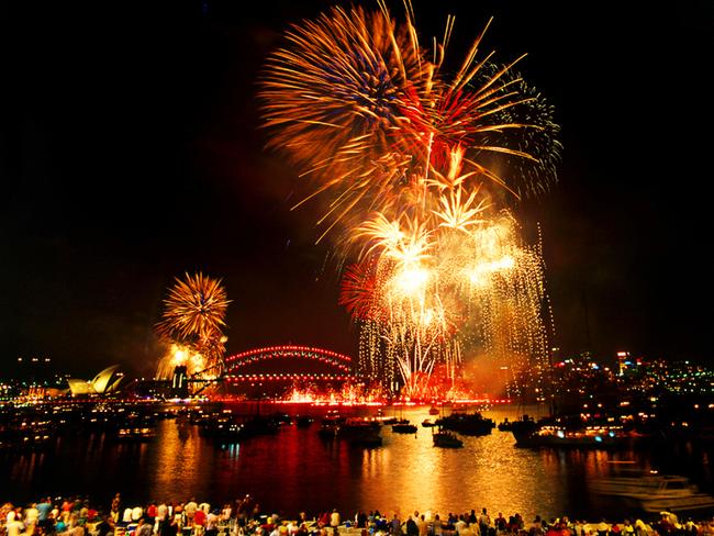 The New Year's Eve fireworks. Picture: Taronga Zoo